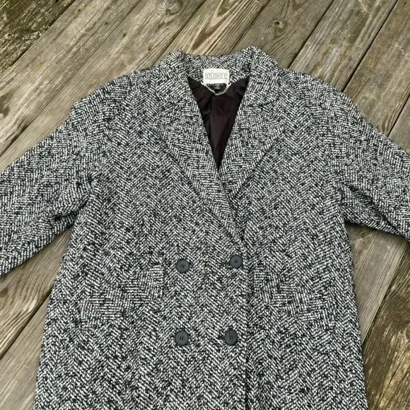 Studio C Women Jacket Vintage Coat Made in USA Wool Blend Size L Read Des Size